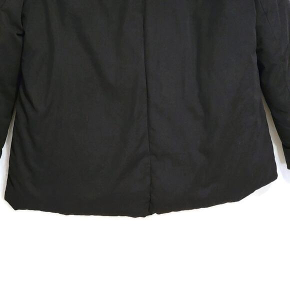 ZARA Basic Outerwear Black Hooded Zip Up Front Puffer Coat Jacket Size L - Picture 12 of 16
